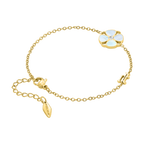 Police Clover Mop Floral Motif Bracelet