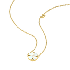 Police Clover Mop Floral Motif Necklace