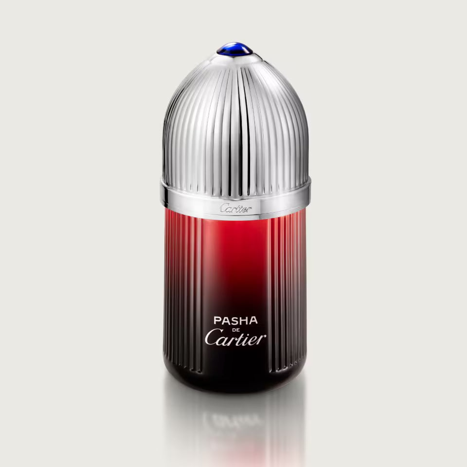 Cartier Pasha Edition Noire Sport EDT 100ml men’s fragrance bottle available at Paris Gallery Qatar