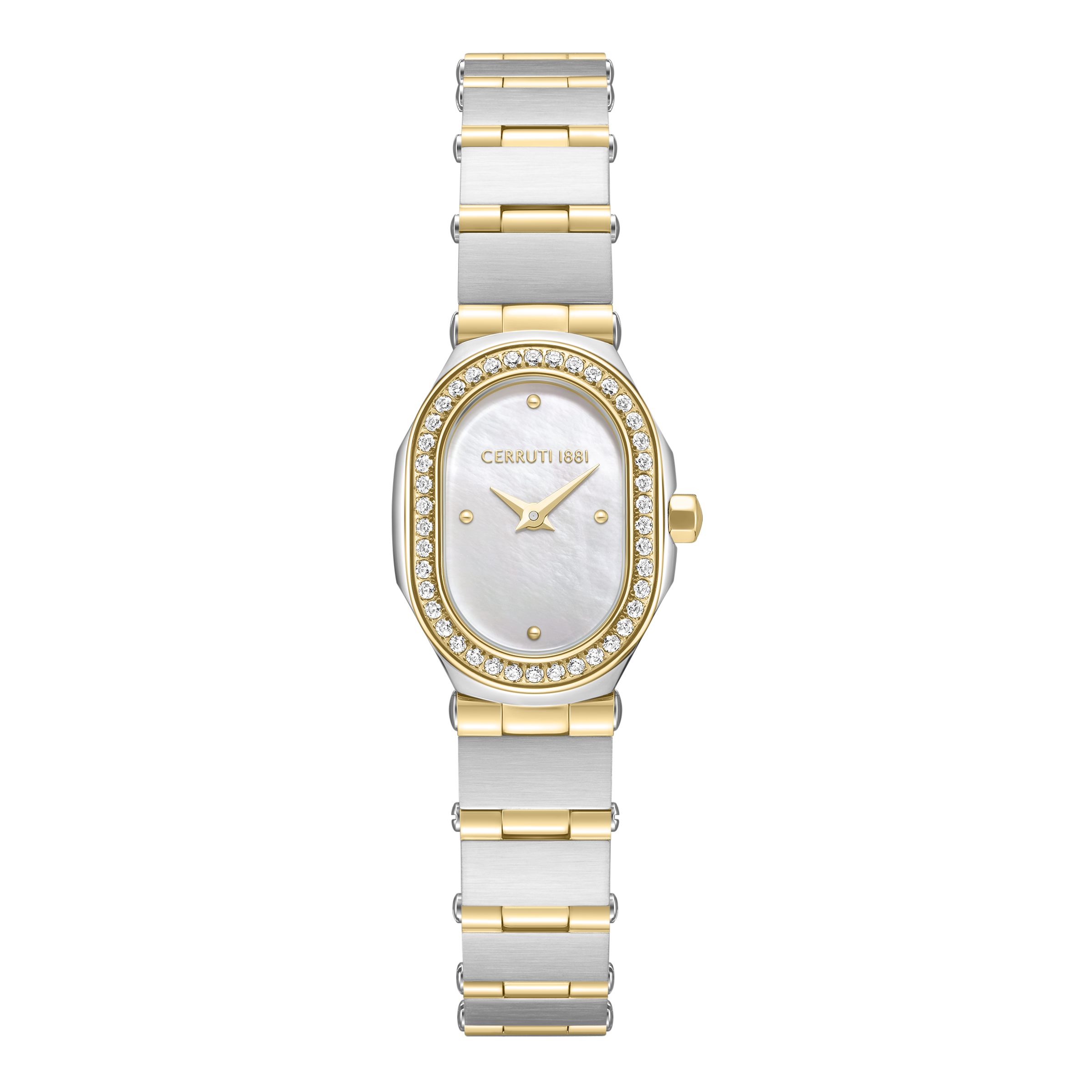 Image ALT

Cerruti 1881 ladies two tone stainless steel gold watch white MOP dial crystal bezel luxury watch Now Online