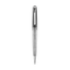 Cerruti 1881 silver and gunmetal textured ballpoint pen with polished silver-tone trims