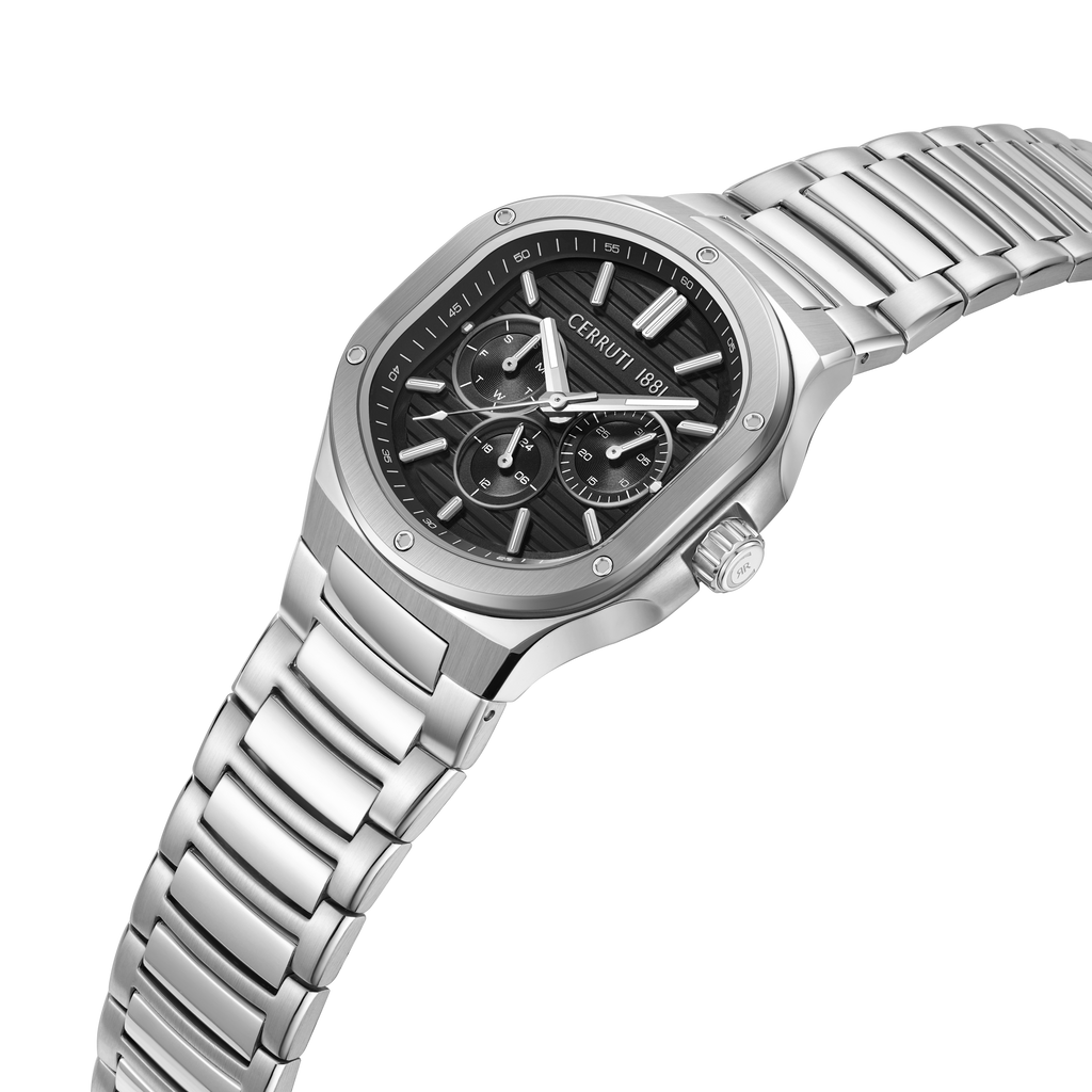Cerruti 1881 Trento stainless steel watch black dial men luxury watch Available for Online Purchase