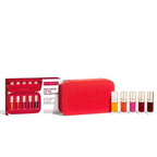 Clarins Lip Oil 10th Anniversary Vanity Full Size Set luxury nourishing lip oil collection with vanity case Shop the Latest Online at Paris Gallery Qatar