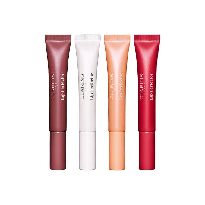 Clarins Lip Perfector Set nourishing glossy lip care collection with multiple shades Shop Now Online at Paris Gallery Qatar