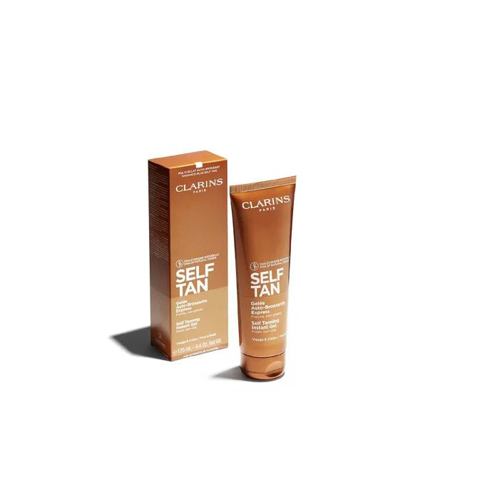 Clarins Self-Tanning Instant Gel 125ml lightweight bronzing gel for natural radiant glow Order Online Today at Paris Gallery Qatar Main image