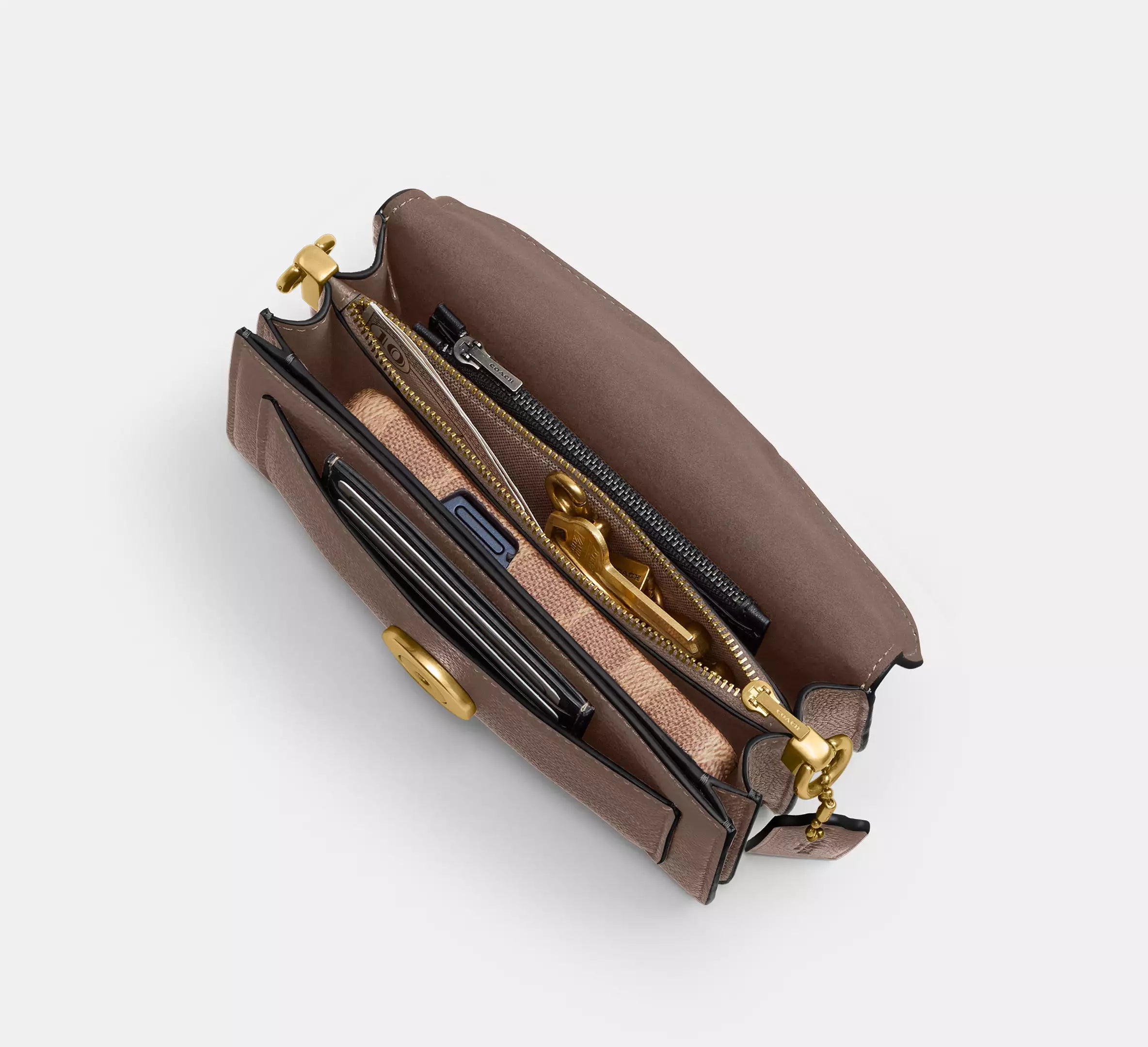 Coach Tabby women brown leather shoulder bag elegant structured design Shop the Latest Online Paris Gallery Qatar