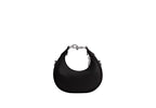 Coach Jonie women black leather mini handbag curved design luxury style Shop Now Online Paris Gallery Qatar