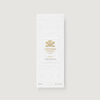 White rectangular box with embossed crest patterns. A central panel features a gold-toned crest and "CREED 1760".