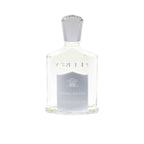 Clear glass Creed Royal Water perfume bottle with a grey label and a silver-toned faceted cap