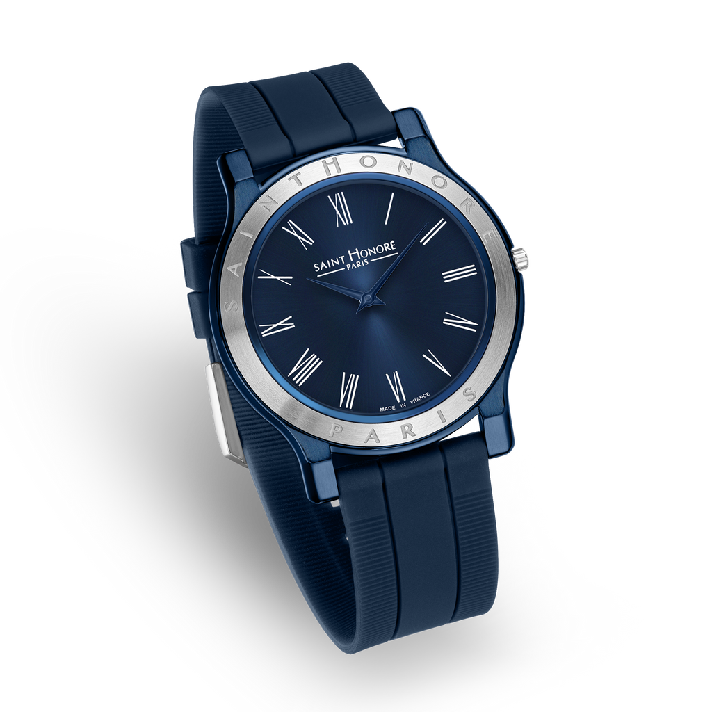 Saint Honoré Men’s Blue Dial Blue Silicone Strap Watch