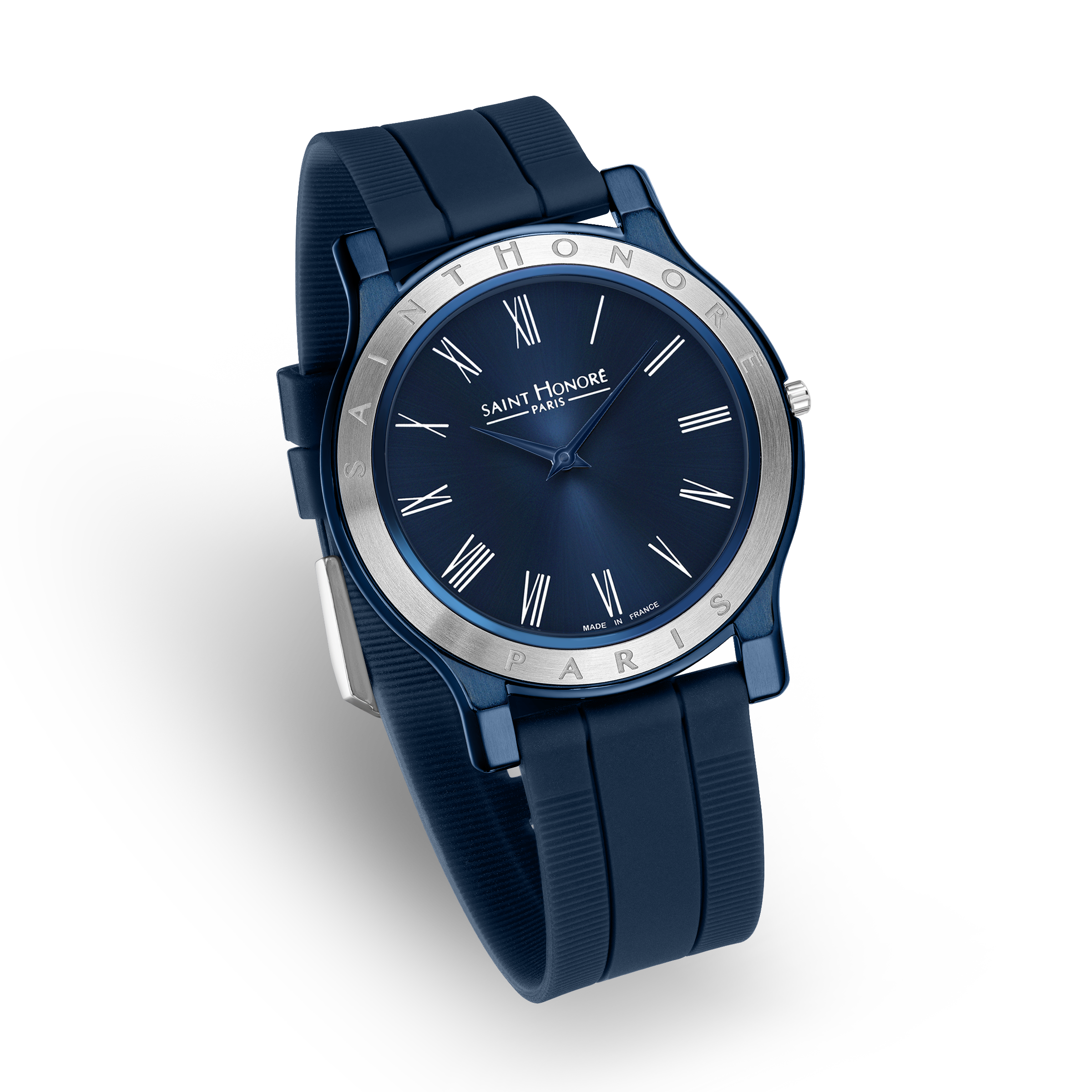 Saint Honoré Men’s Blue Dial Blue Silicone Strap Watch