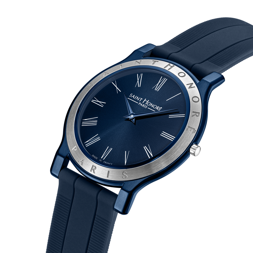 Saint Honoré Men’s Blue Dial Blue Silicone Strap Watch