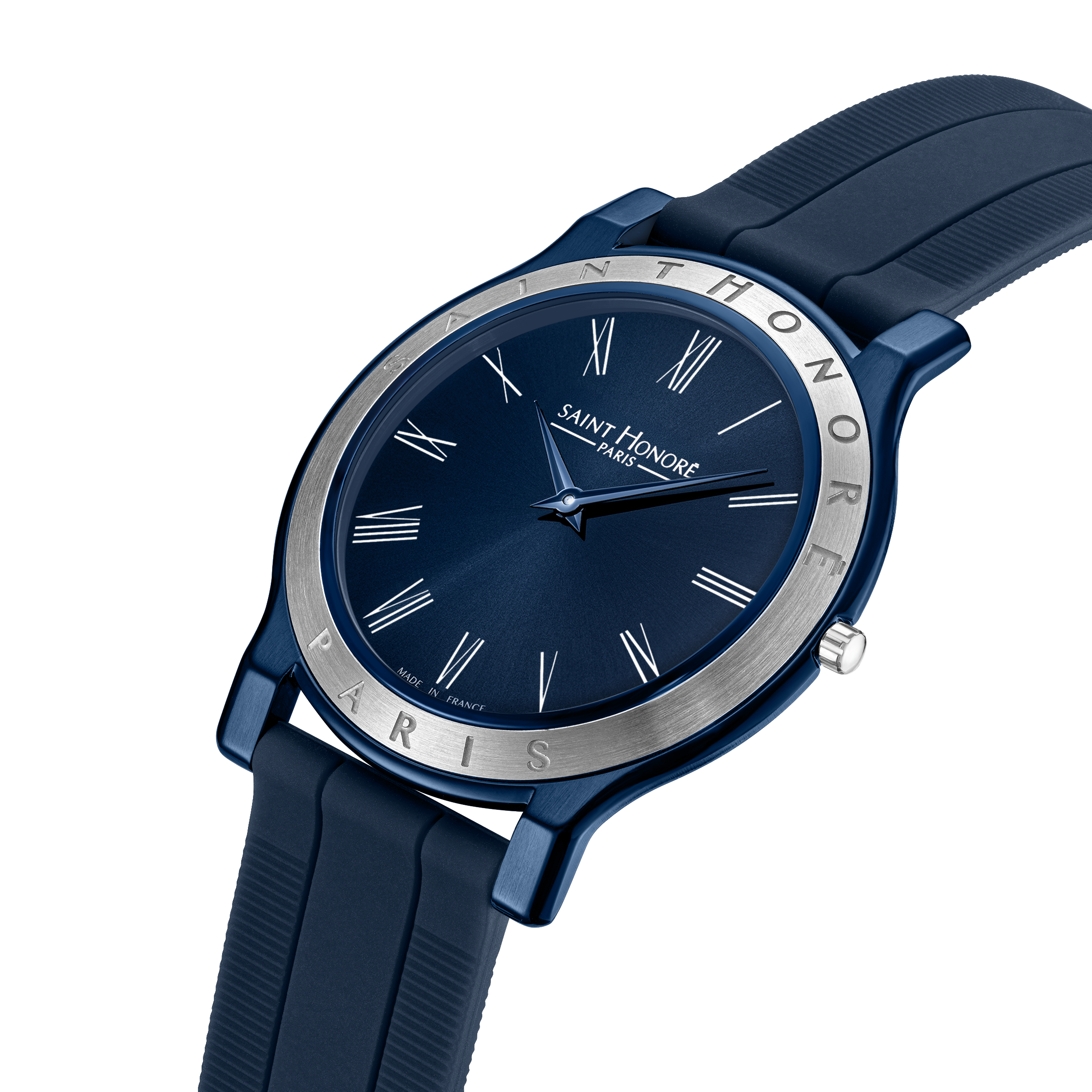 Saint Honoré Men’s Blue Dial Blue Silicone Strap Watch
