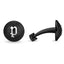 DECODE IPBLACK SS P LOGO TEXTURED CUFFLINKS