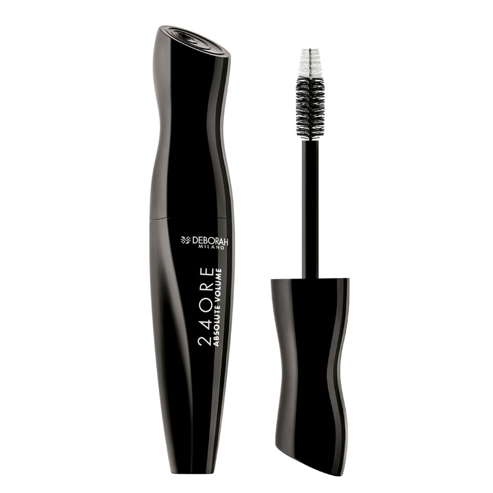 Deborah Milano 24 Ore Absolute Volume Mascara Black for bold volumized lashes available online at Paris Gallery Qatar