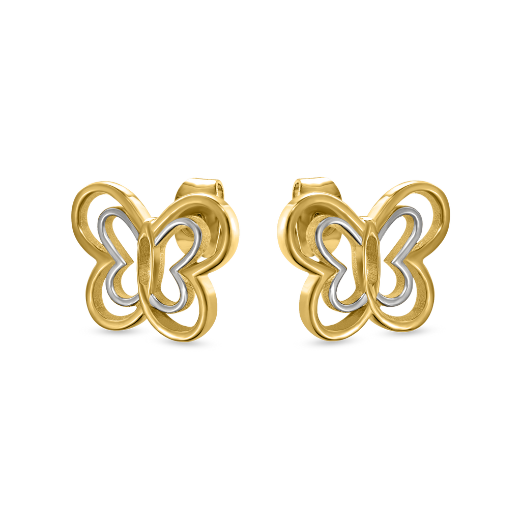 Saint Honoré Orsay Cut-Out Butterfly Gold-Plated Earrings