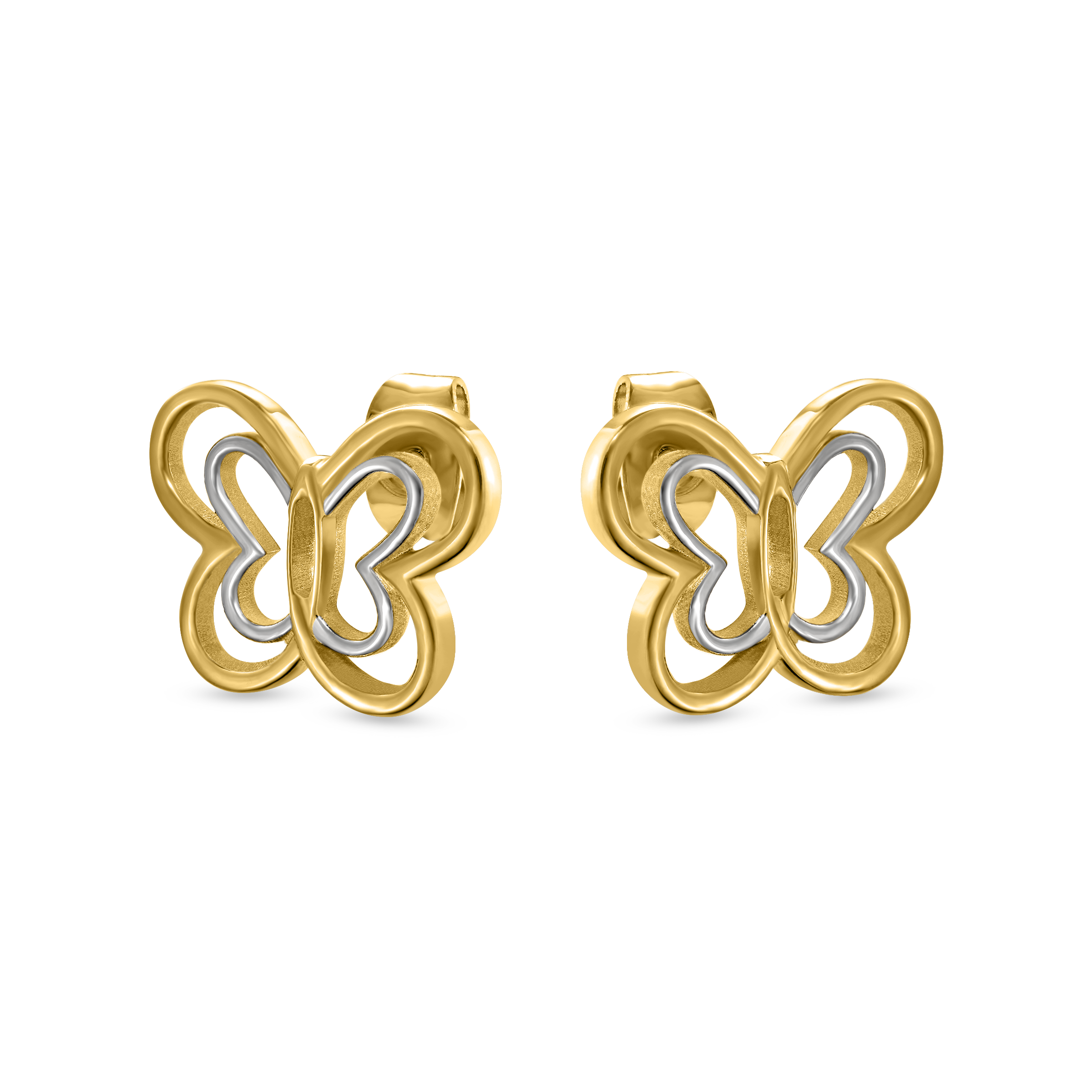 Saint Honoré Orsay Cut-Out Butterfly Gold-Plated Earrings