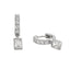 Buckley London Silver Diamond Hoop Drop Earring IMI Rhodium