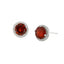 Buckley London Ruby Halo Earrings Rhodium