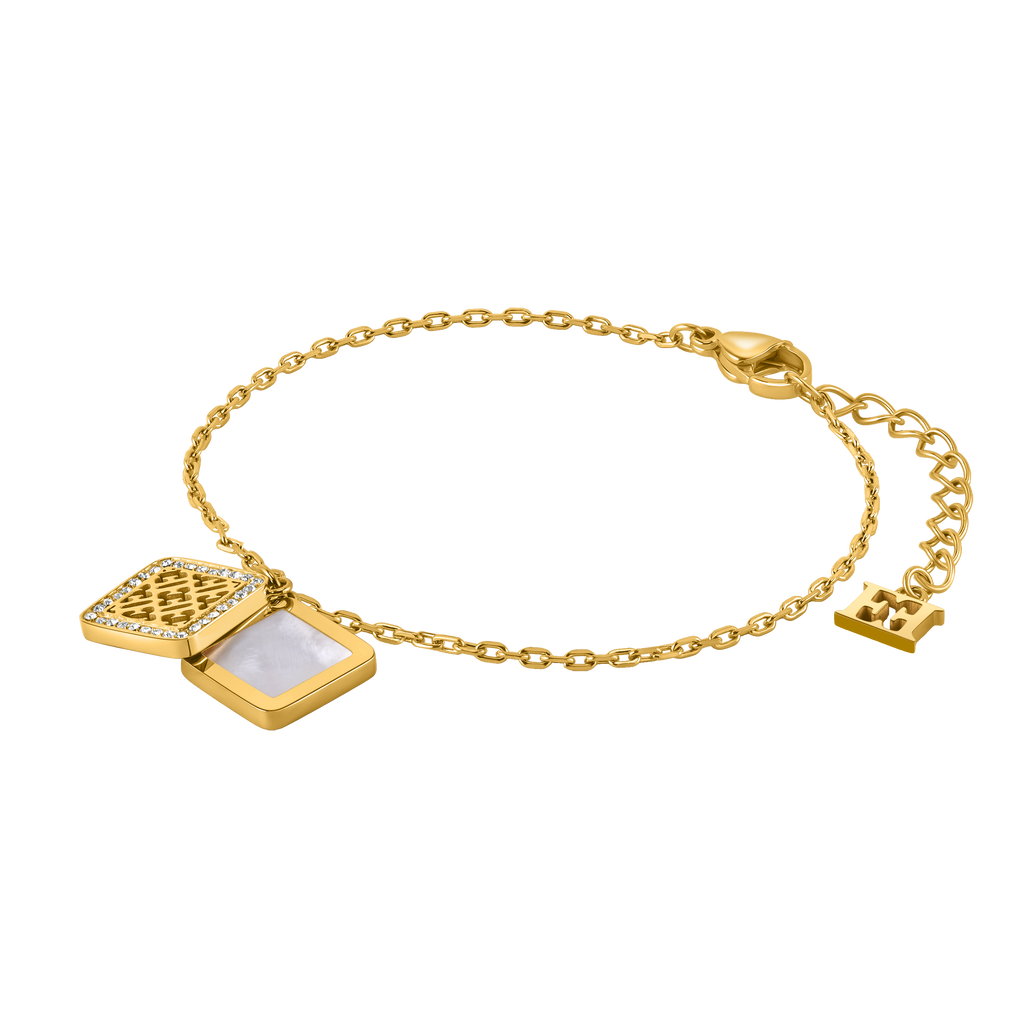 Escada Linda Women’s Gold-Tone Double Layer Mother-of-Pearl Bracelet