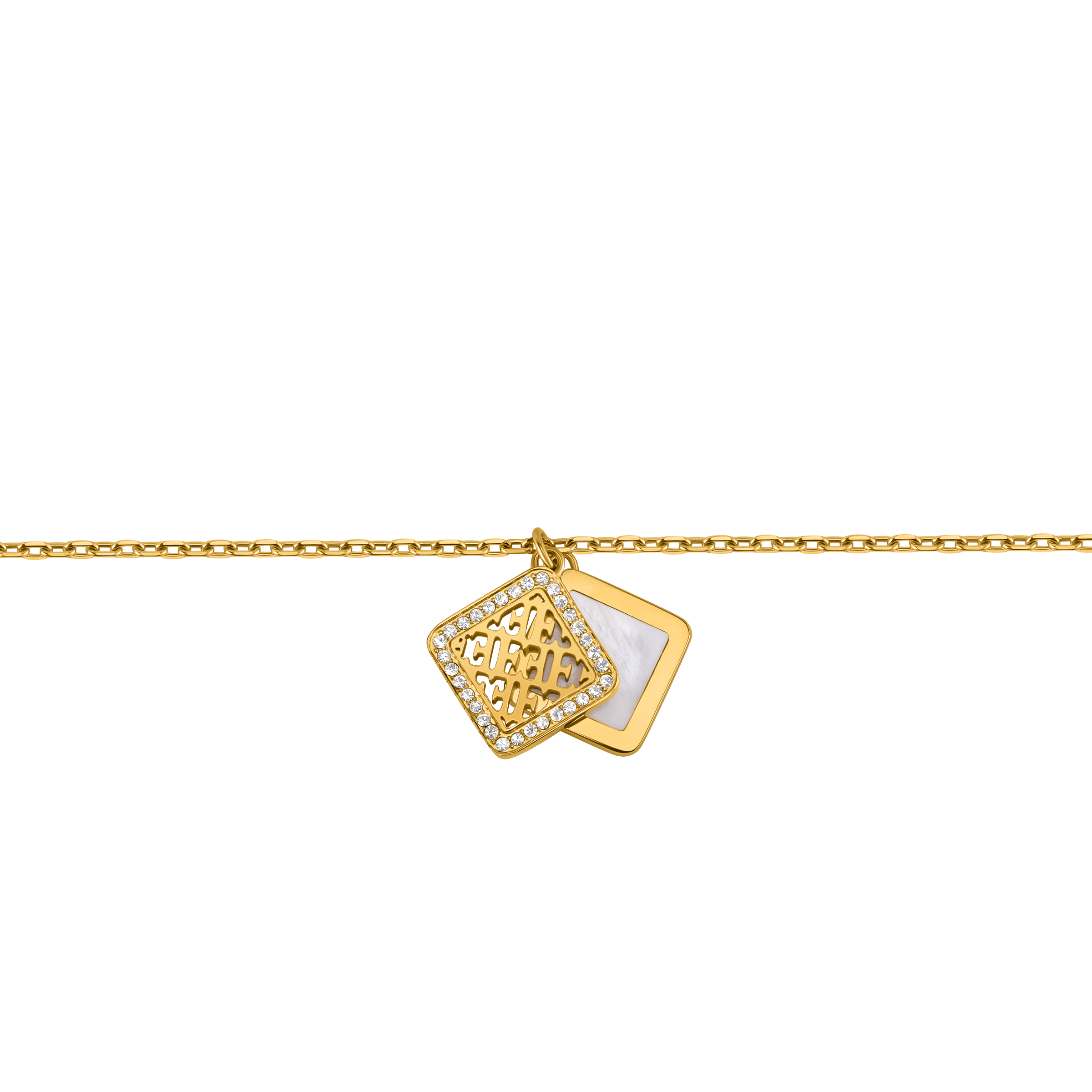 Escada Linda Women’s Gold-Tone Double Layer Mother-of-Pearl Bracelet