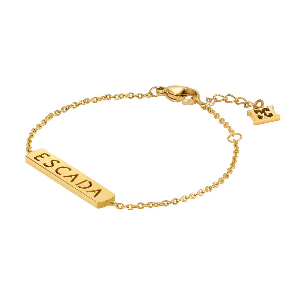 Escada Caroline Women’s Gold-Tone Branding Motif Bracelet