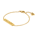 Escada Caroline Women’s Gold-Tone Branding Motif Bracelet