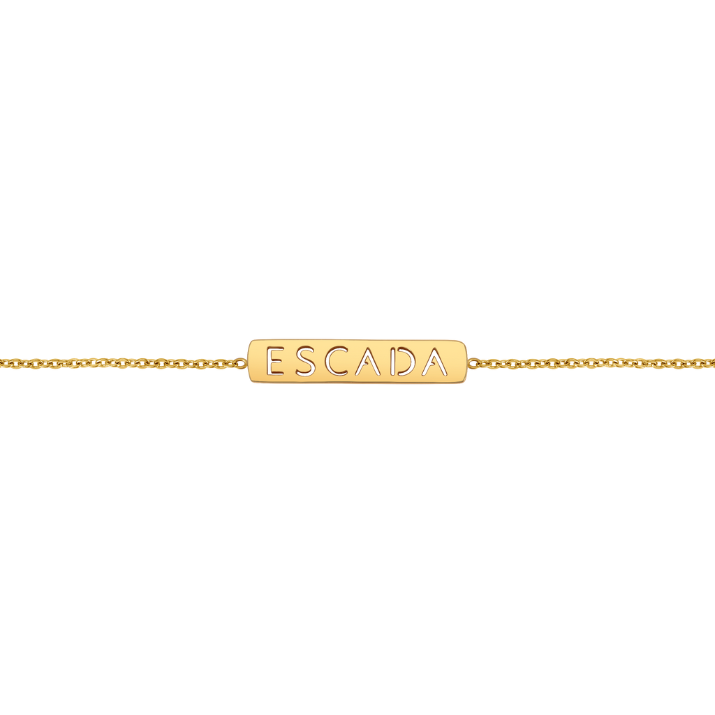 Escada Caroline Women’s Gold-Tone Branding Motif Bracelet
