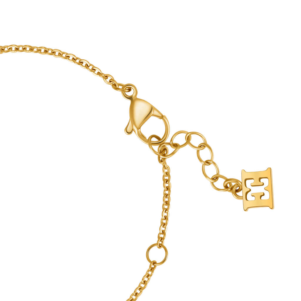 Escada Caroline Women’s Gold-Tone Branding Motif Bracelet