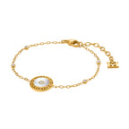 ESCADA NAOMI ROUND LOGO CUTOUT WITH MOP BRACELET