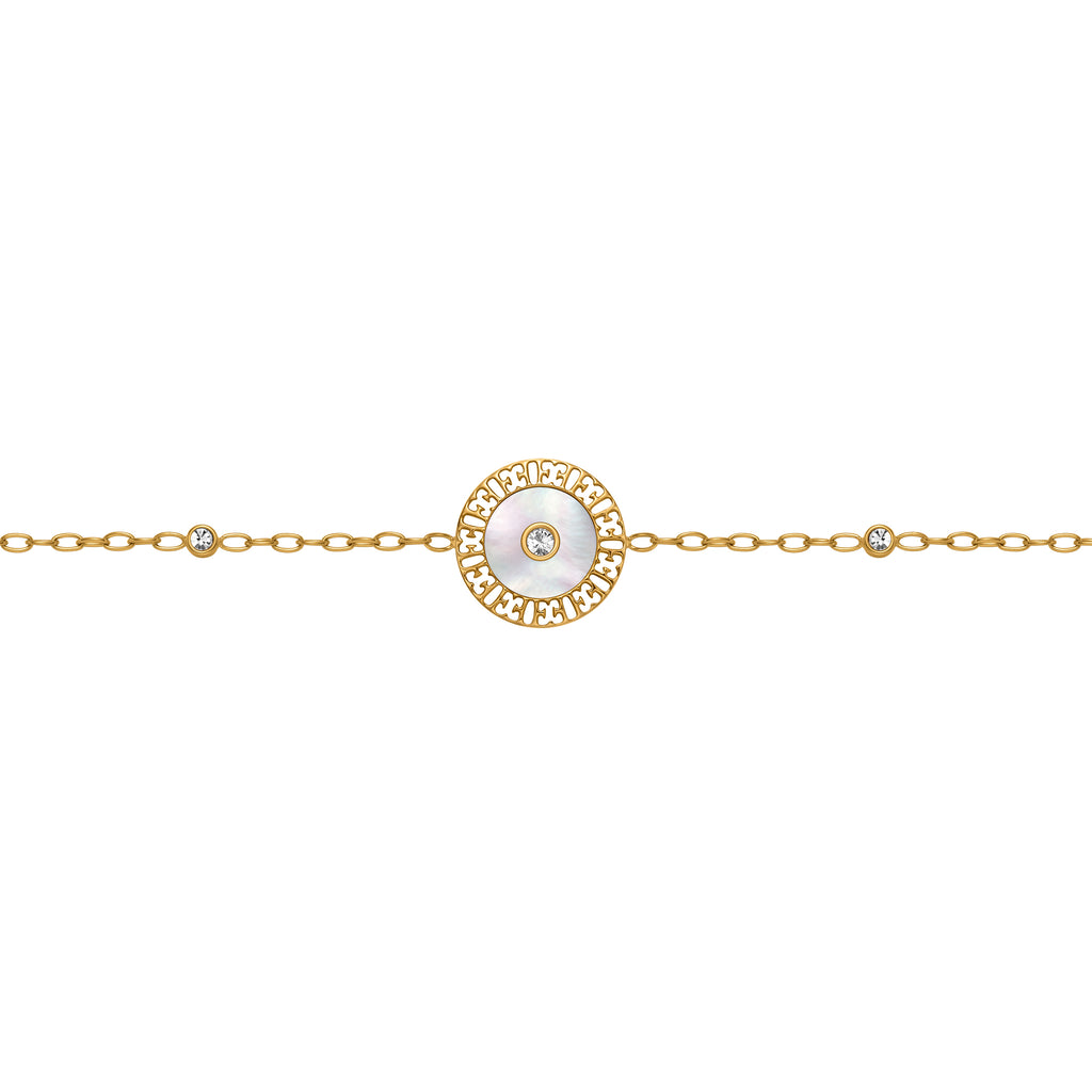 ESCADA NAOMI ROUND LOGO CUTOUT WITH MOP BRACELET
