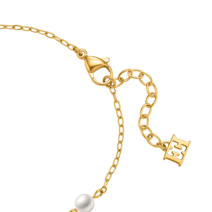 ESCADA CLARA ROUND PEARLS RING CNT LOGO BRACELET