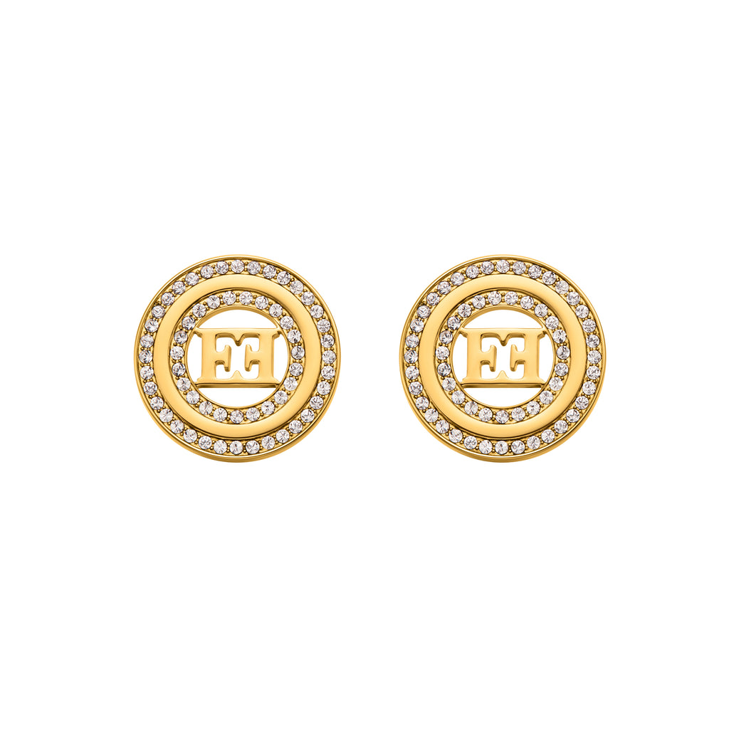 EA ALICE ROUND RING CNT ESCADA LOGO EARRING