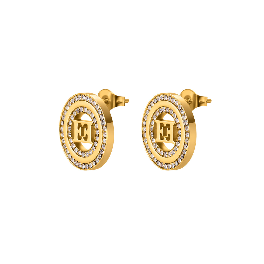 EA ALICE ROUND RING CNT ESCADA LOGO EARRING