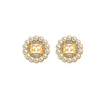 CLARA ROUND PEARLS RING CNT LOGO EARRING