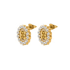 CLARA ROUND PEARLS RING CNT LOGO EARRING