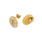 CLARA ROUND PEARLS RING CNT LOGO EARRING