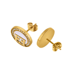 Escada Hannah Gold-Tone Mother-of-Pearl Crystal Earrings