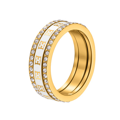 MOP RING WITH ESCADA LOGO 56