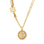 ESCADA  MADELENE GP MOP NECKLACE WITH DETATCHABLE BRACELET