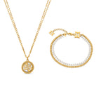 ESCADA  MADELENE GP MOP NECKLACE WITH DETATCHABLE BRACELET