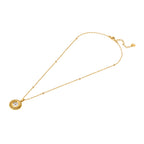 ESCADA NAOMI ROUND LOGO CUTOUT WITH MOP NECKLACE