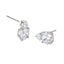 Buckley London Clear Round Double Drop Earrings Rhodium
