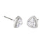 Buckley London Clear Trillion Halo Earrings Rhodium