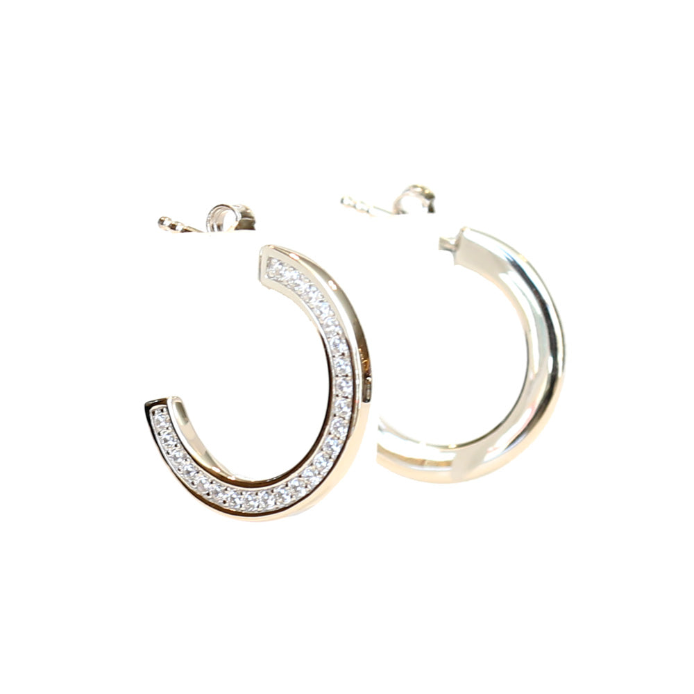Esprit Earrings Stainless Steel C Style With Stone Esprit Earrings Stainless Steel C Style With Stone