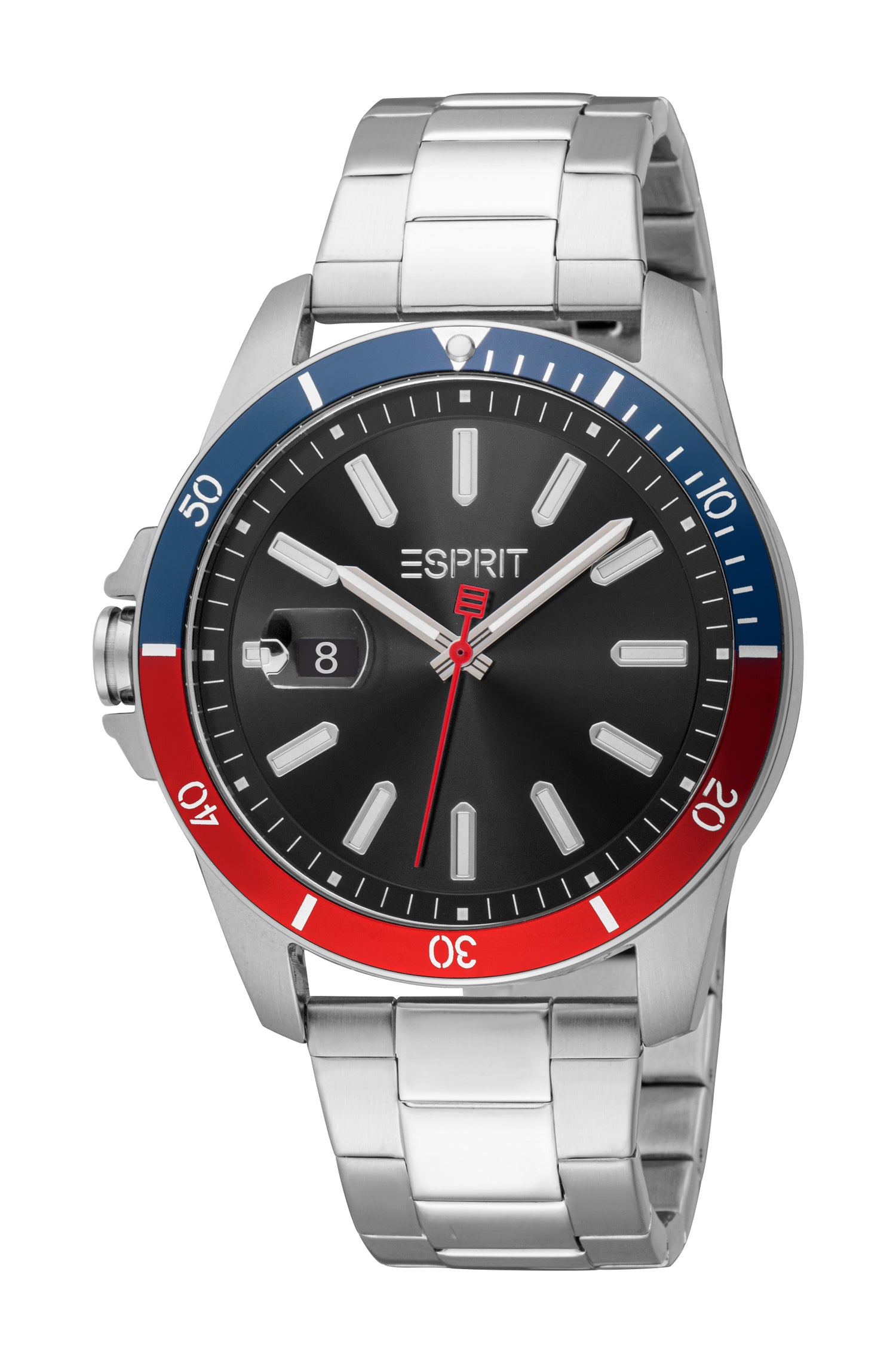 Esprit Men's Black Dial Silver-Tone Watch Esprit Men's Black Dial Silver-Tone Watch
