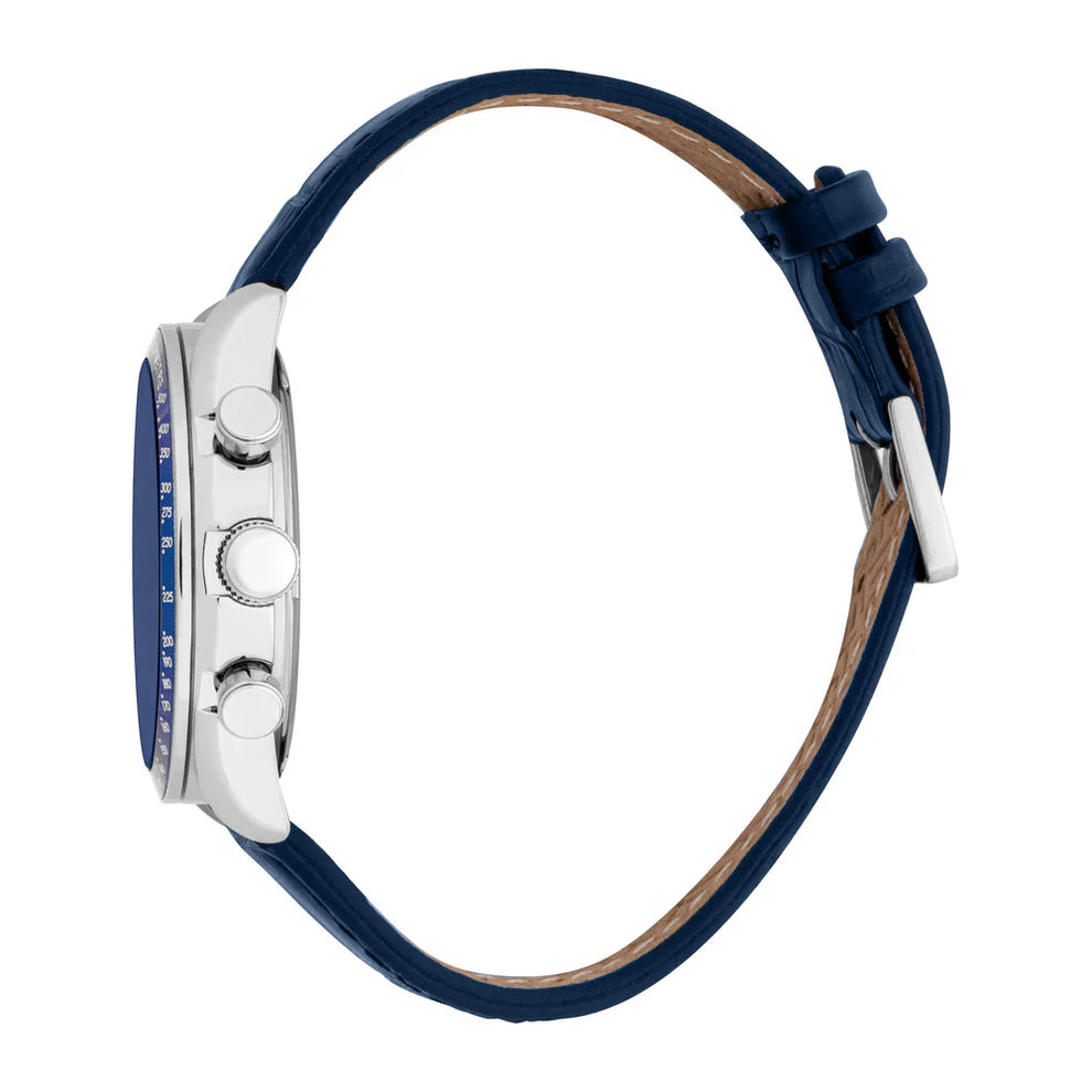 Esprit Porter Gents Chronograph blue Dial Blue Leather Strap Watch Esprit Porter Gents Chronograph blue Dial Blue Leather Strap Watch