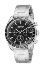 Esprit Men's Black Dial Silver-Tone Chronograph Watch