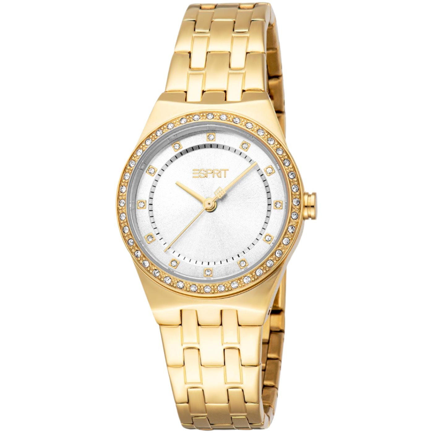 Esprit River Ladies Silver Dial Gold Tone Watch Esprit River Ladies Silver Dial Gold Tone Watch