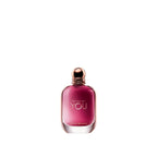A close-up view of the Emporio Armani Nature l'Eau de Parfum 90ml bottle, showcasing the clear glass and polished gold cap.